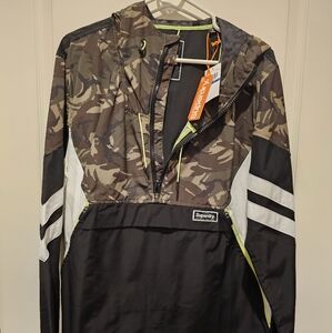 Superdry Men's Pullover Rain Jacket, Multicolor, Size XL, NWT